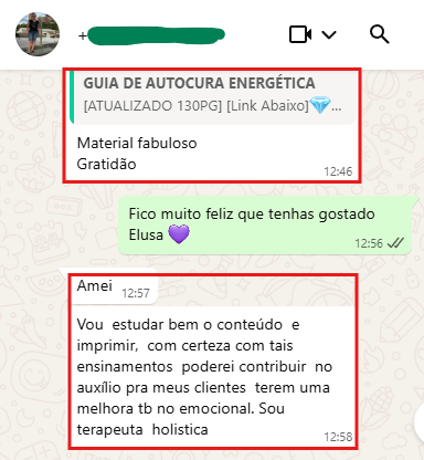Feedback de aluno satisfeito